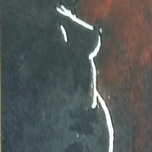 Taschenkunst: Frauenakt (schwarz/gelb)
